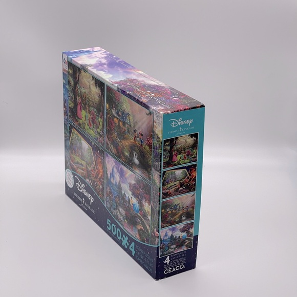 THOMAS KINKADE DISNEY COLLECTION 4 in 1 500 piece puzzle. - Picture 3 of 4